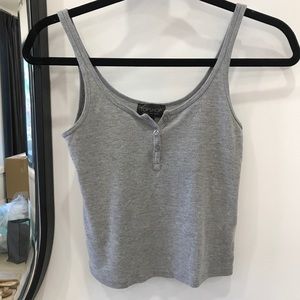 Topshop grey henley tank